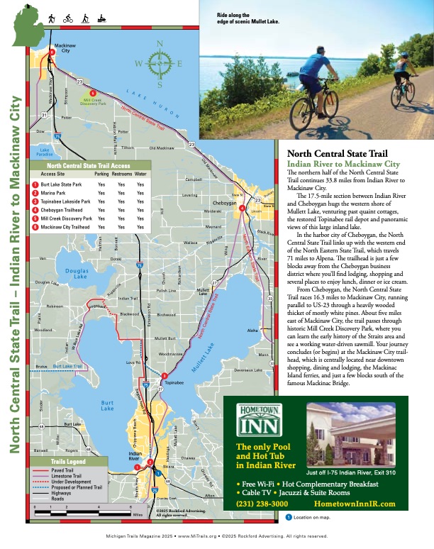 Michigan Trails Magazine Trail Map