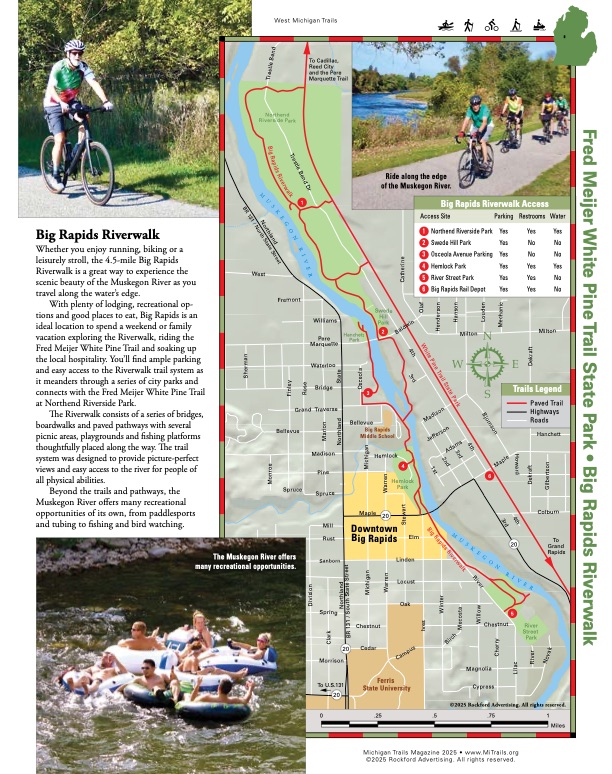 Michigan Trails Magazine Trail Map