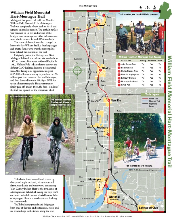 Michigan Trails Magazine Trail Map