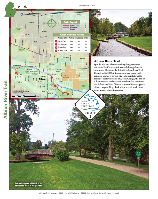 Michigan Trails Magazine Trail Map