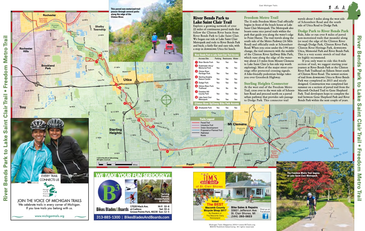 Michigan Trails Magazine Trail Map