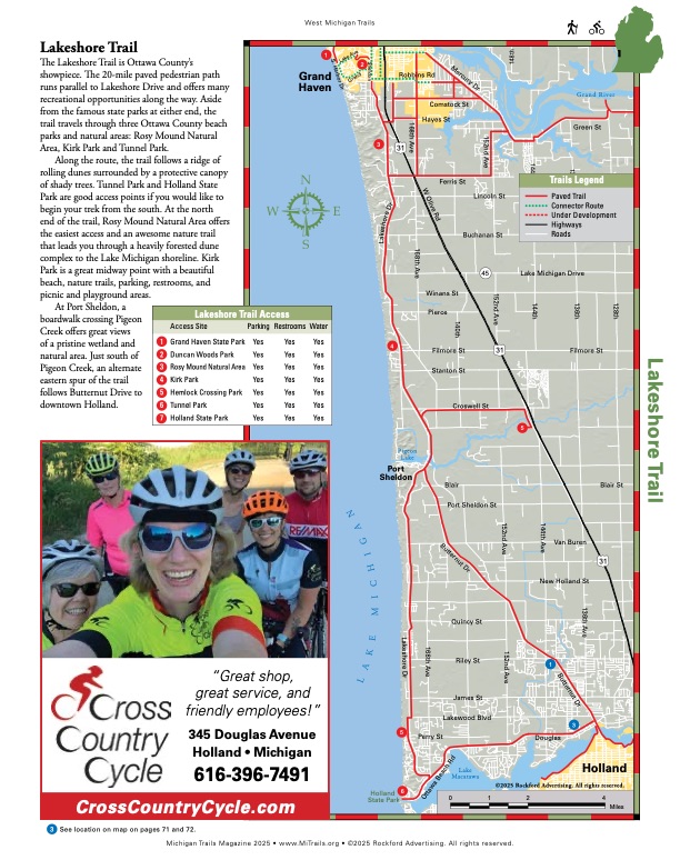 Michigan Trails Magazine Trail Map