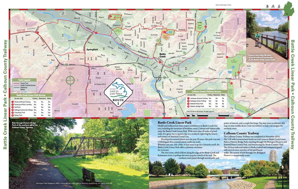 Michigan Trails Magazine Trail Map