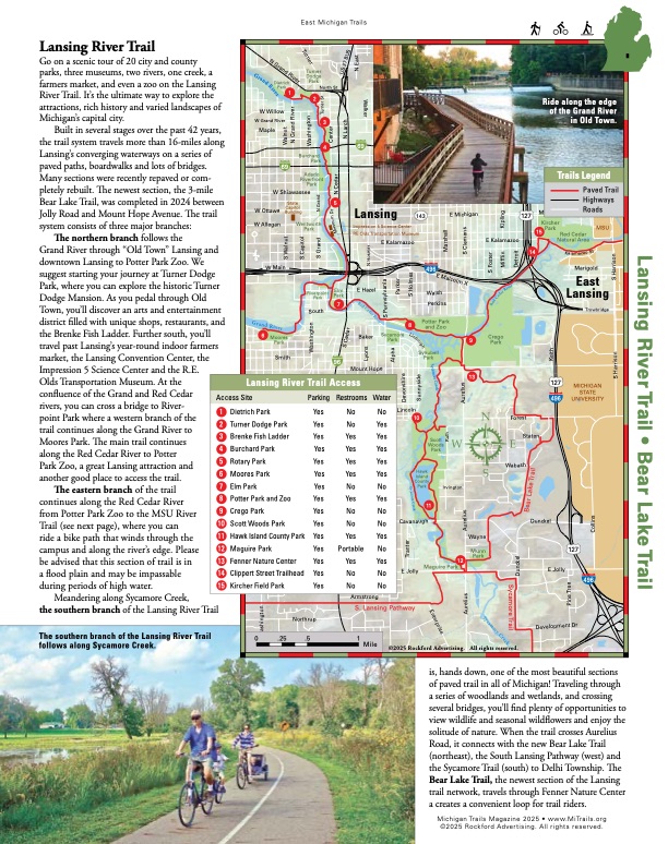 Michigan Trails Magazine Trail Map